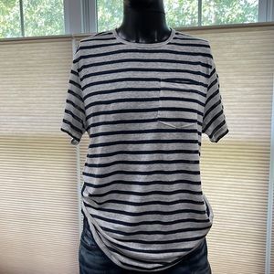 Onia
Linen Striped Pocket T-Shirt